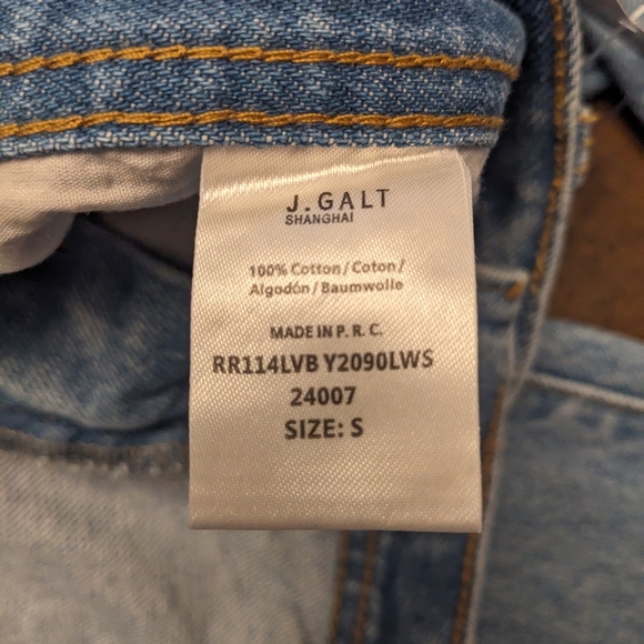J. Galt Carpenter Wide Leg Jeans Light Wash Size Small NWT - Picture 4 of 16